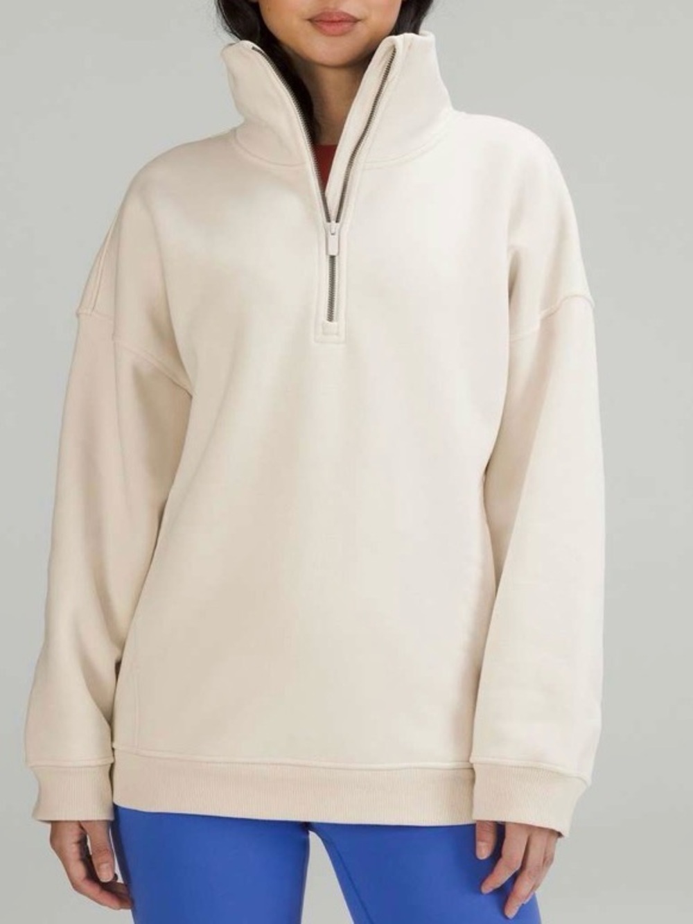 Lululemon Thick Fleece Half Zip ~ XS/S ~ White Opal